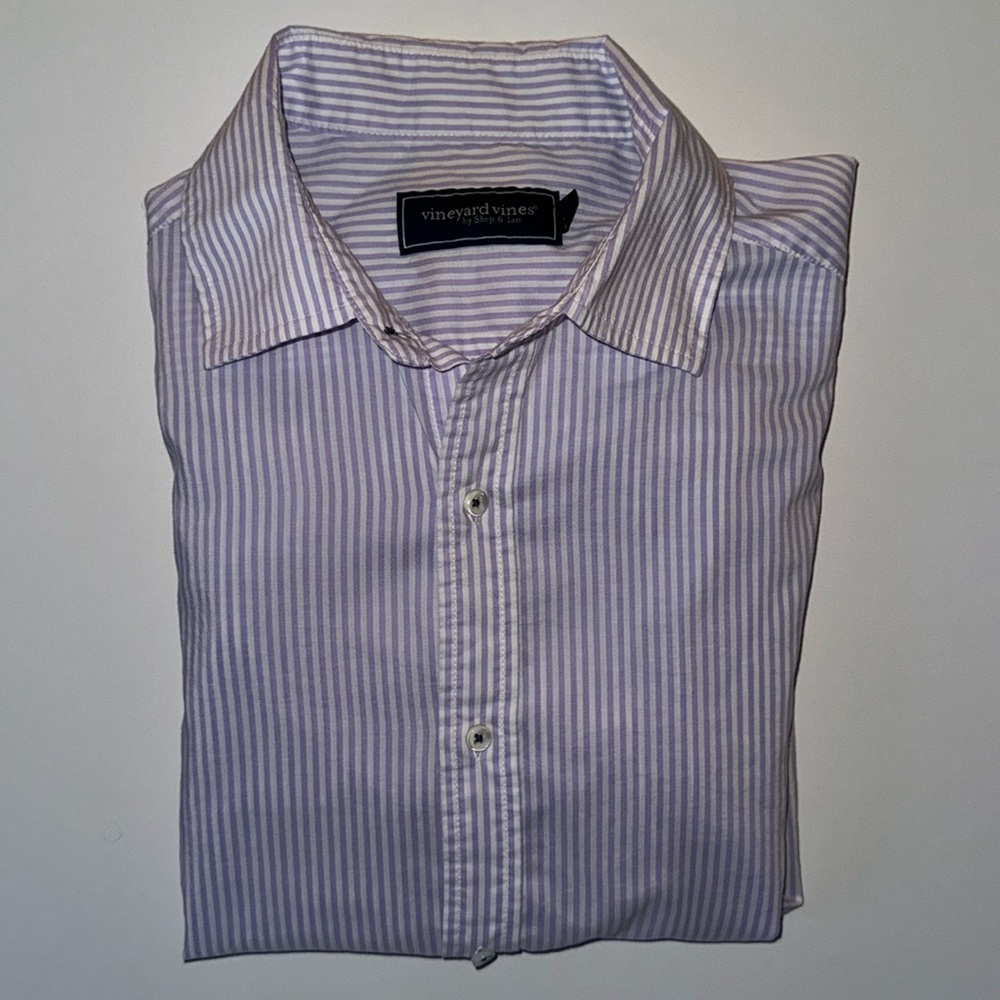 vineyard vines Cotton Silk Striped Shirt